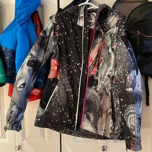 Volcom woman’s gor-tex snowboard jacket - mint condition, rare print/design.